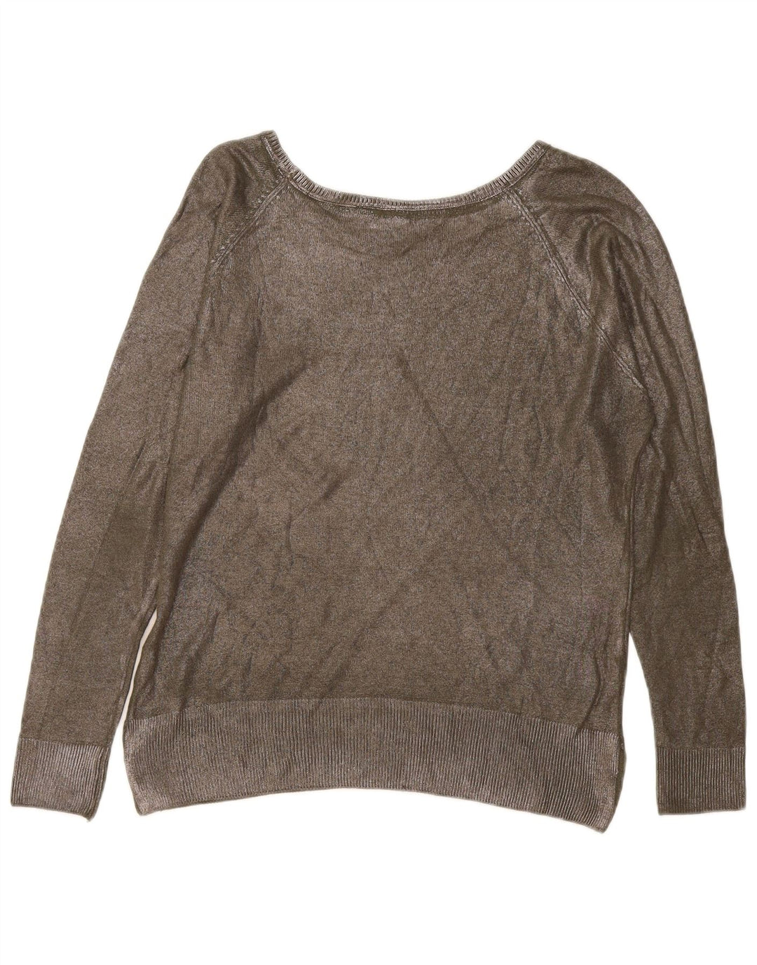 Zara Dame Boat Neck Jumper Sweater UK 14 Medium Khaki