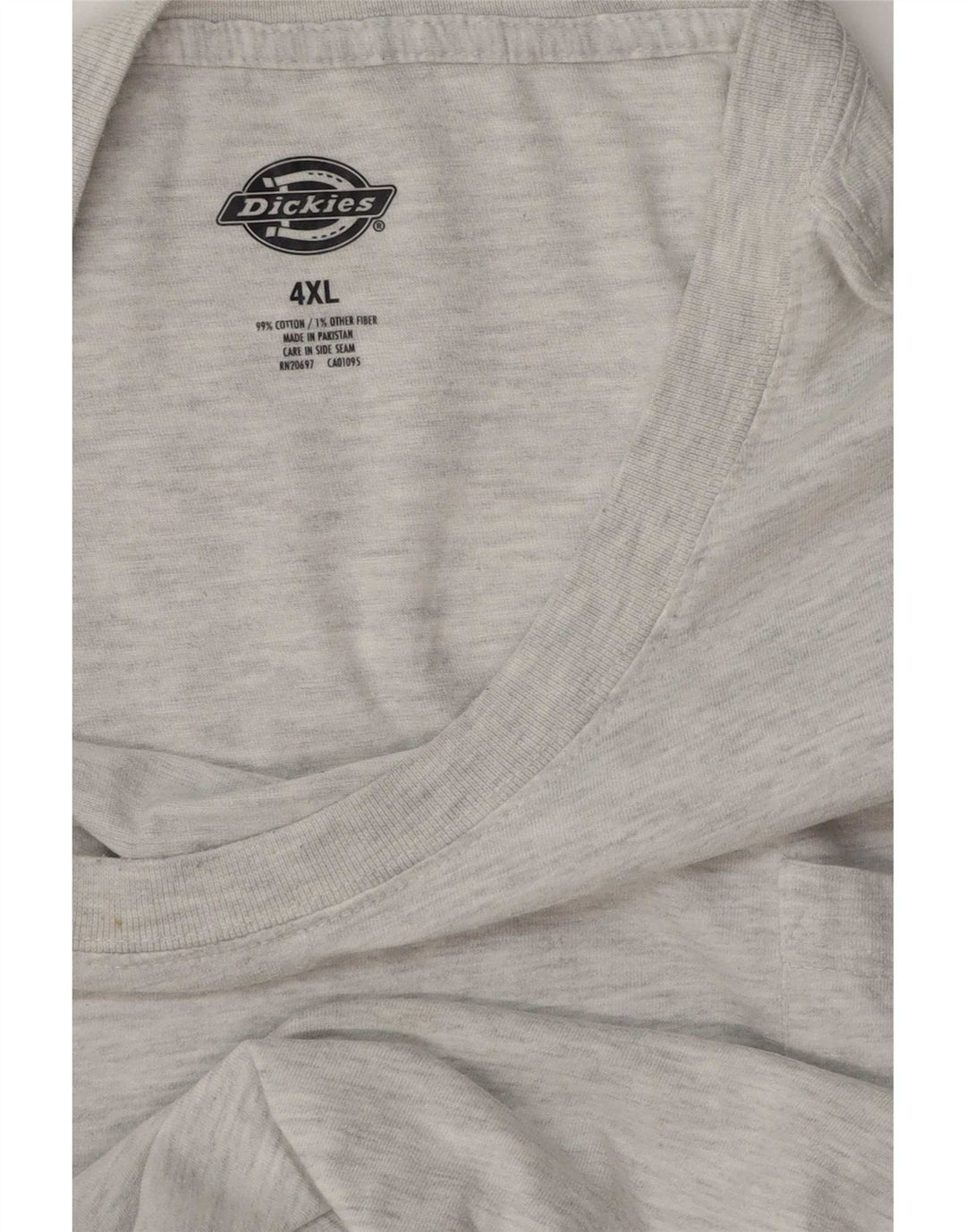 Dickies Herre T-Shirt Top 4XL Grå Flecked Bomuld