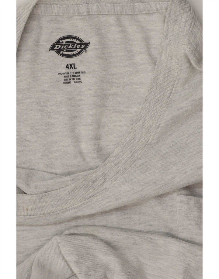 Dickies Herre T-Shirt Top 4XL Grå Flecked Bomuld