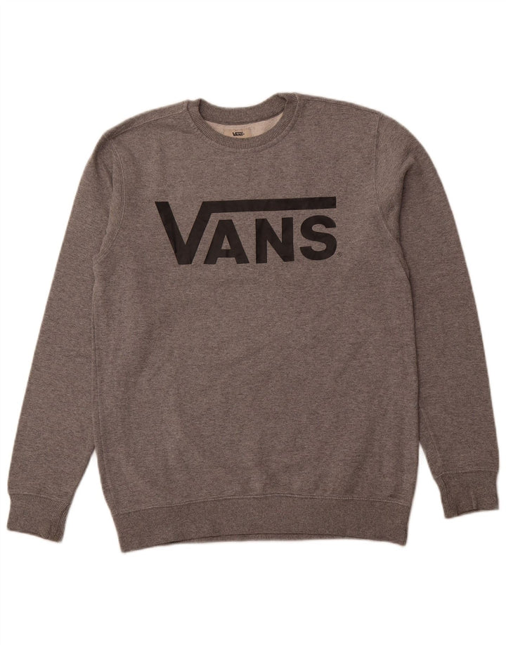 Vans Herre Grafisk Sweatshirt Jumper Lille Grå Flecked