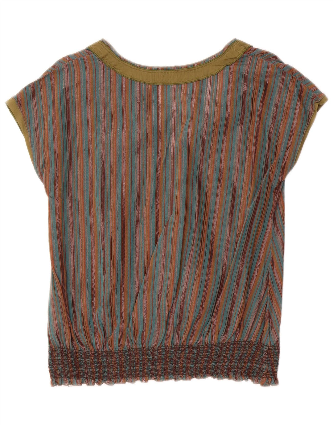 Penny Black Damebluse Top UK 10 Lille flerfarvet stribet bomuld