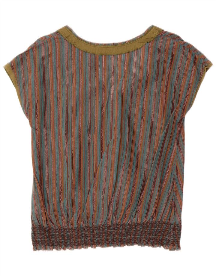 Penny Black Damebluse Top UK 10 Lille flerfarvet stribet bomuld