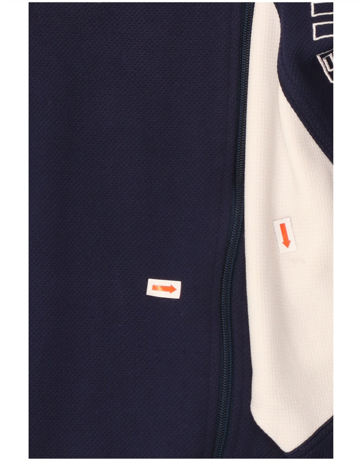 UMBRO Mens Graphic Tracksuit Top Jacket Small Navy Blue Colourblock