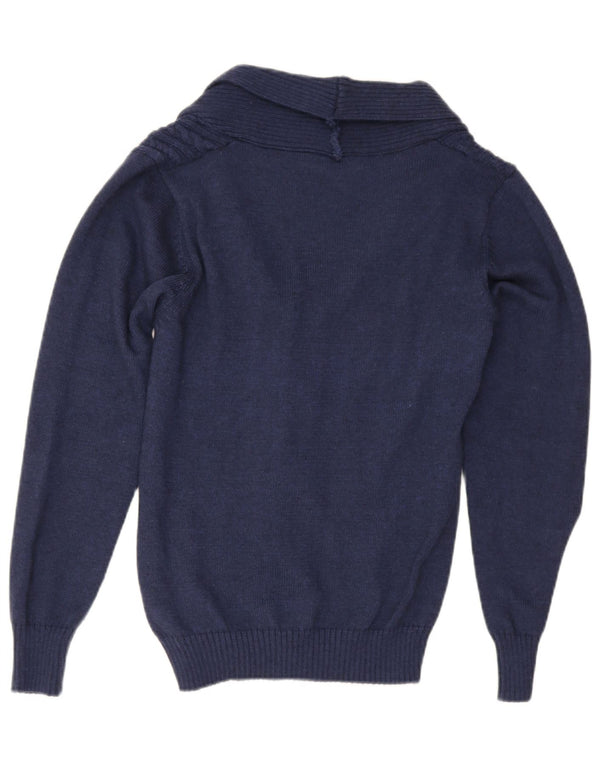 Gaudi Dame Cardigan Sweater UK 16 Large Navy Blue Uld