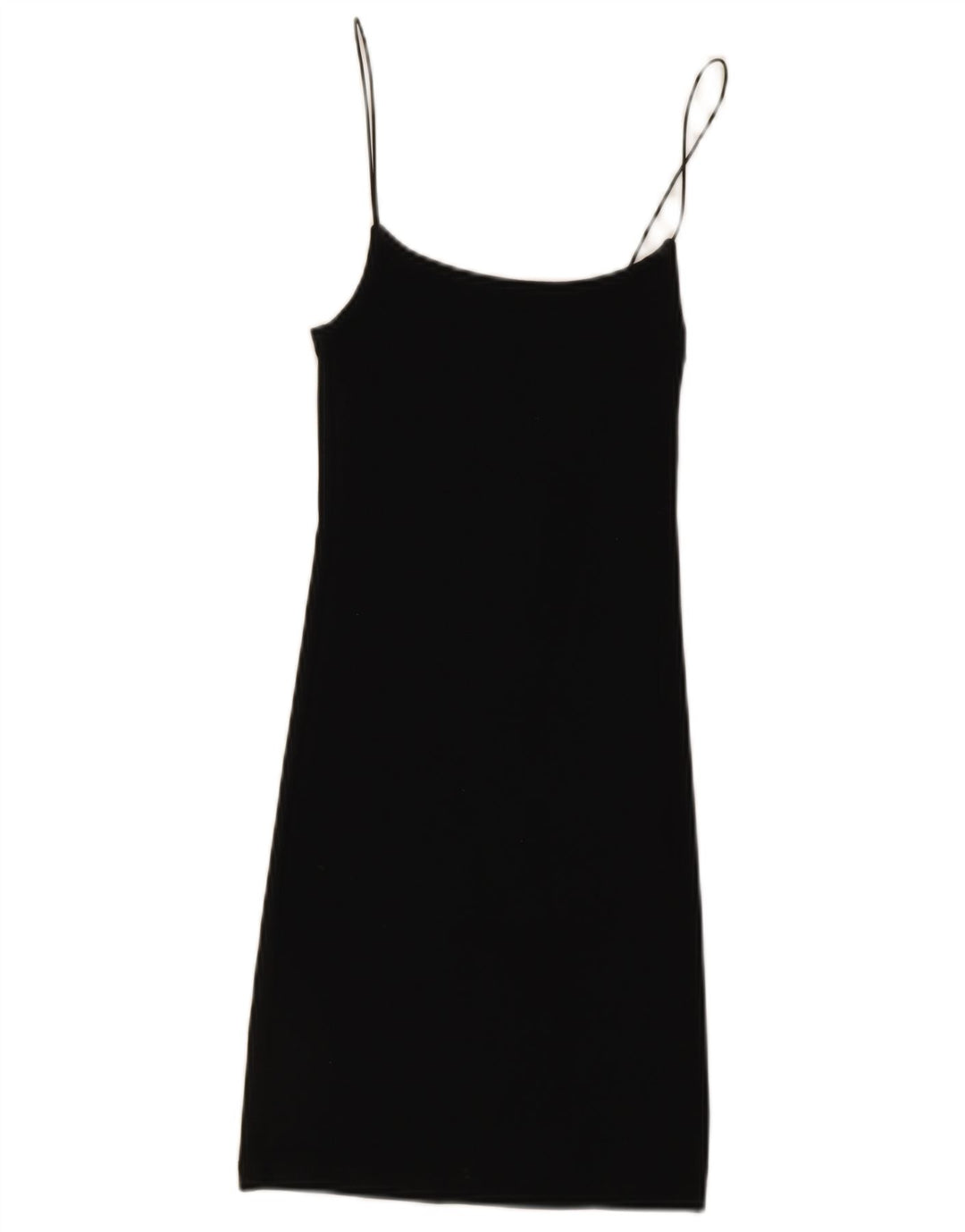 Zara Womens Slip Dress UK 8 Small Black Bomuld