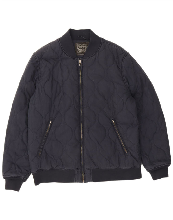 Levi's Bomber polstret jakke til mænd UK 42 XL marineblå bomuld