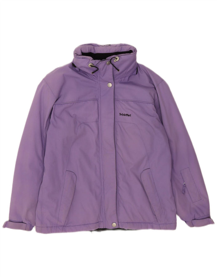 Schoffel Dame Hætte Skijakke UK 16 Stor Lilla Polyamid
