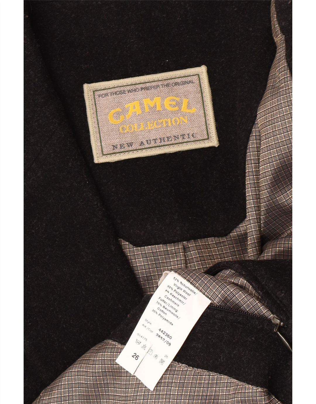 Camel Active Herre 1 Knap Blazer Jacket UK 40 XL Sort Virgin Wool
