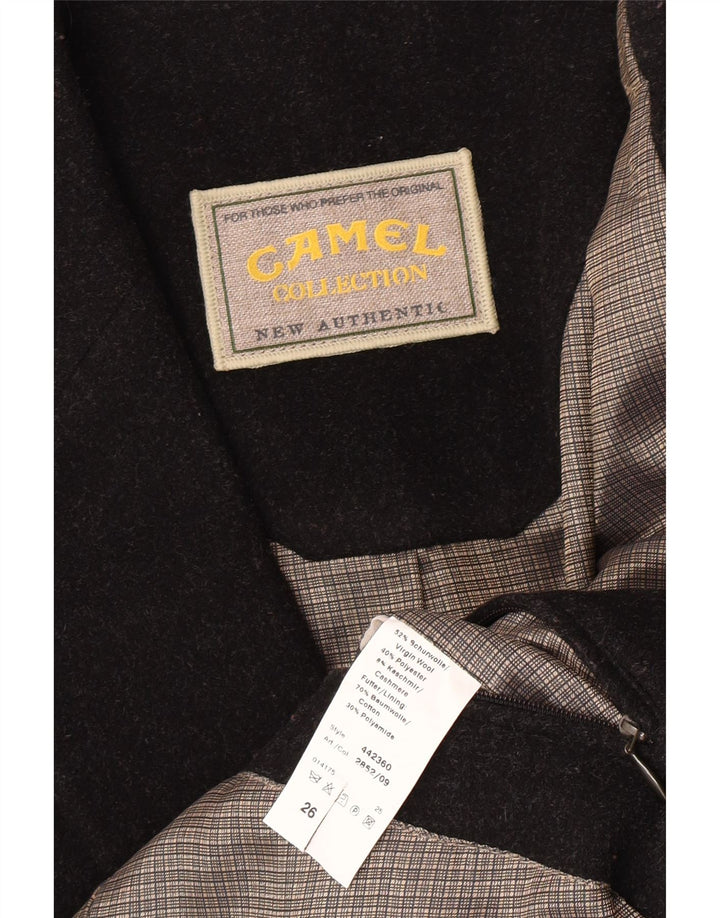 Camel Active Herre 1 Knap Blazer Jacket UK 40 XL Sort Virgin Wool