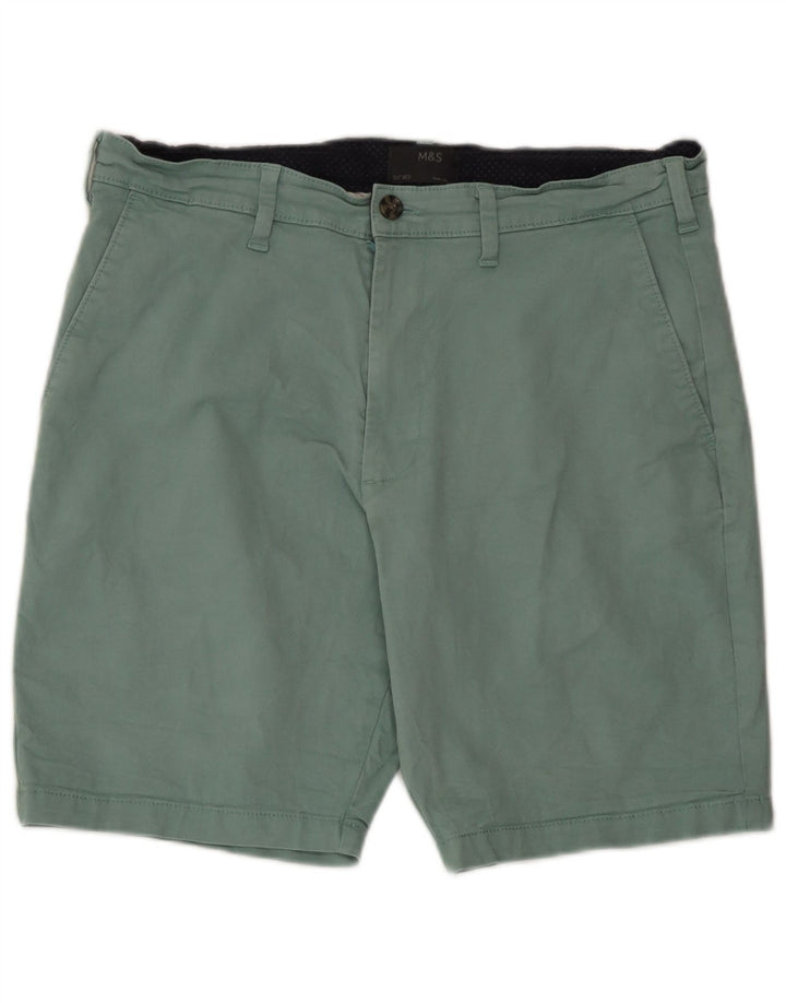 Marks & Spencer Chino Shorts til mænd W34 Stor grøn bomuld