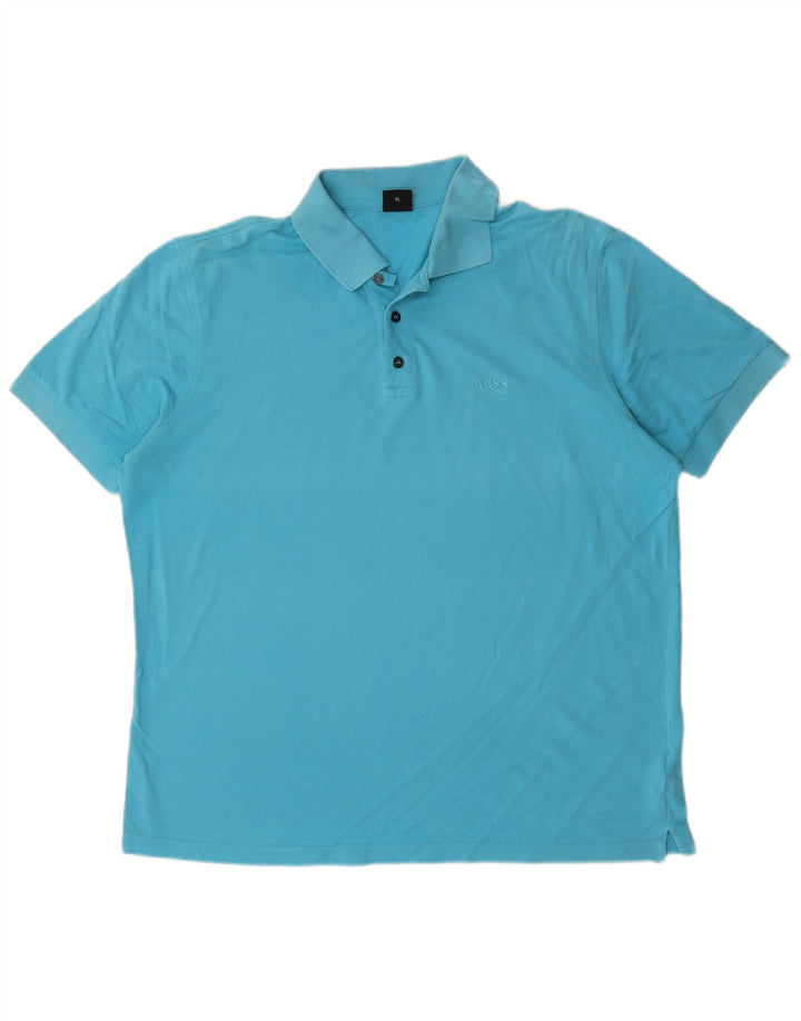 Hugo Boss Herre Polo Shirt XL Blå Bomuld