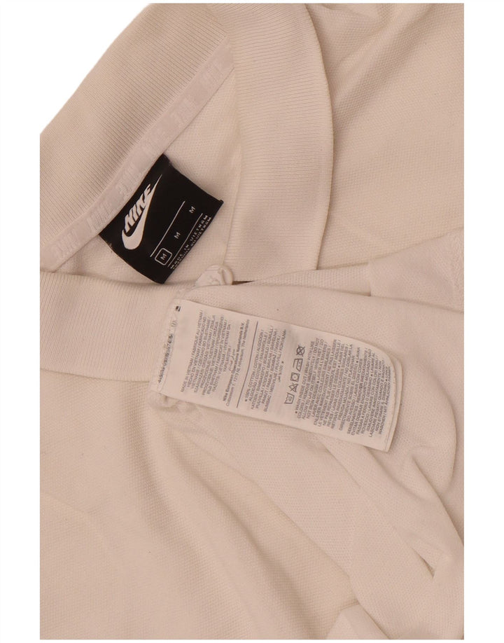 Nike herre poloshirt Medium hvid bomuld