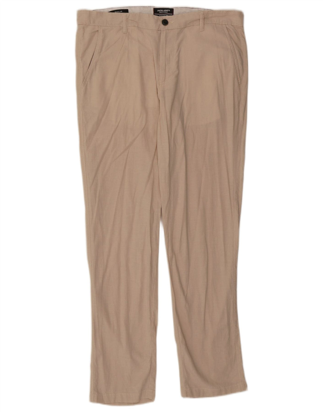 Jack & Jones Herre Lige Regular W34 L32 Beige Bomuld