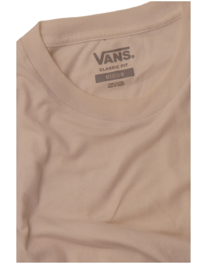 VANS Herre Classic Fit T-Shirt Top Medium White Colourblock