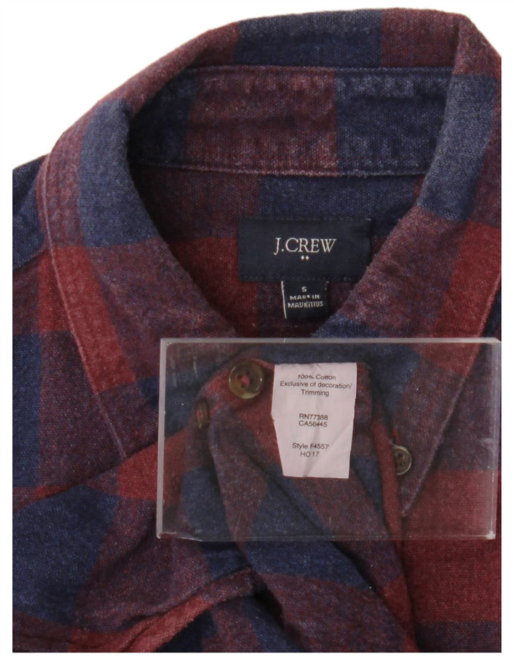 J. CREW Flannelskjorte til mænd Lille Bourgogne ternet bomuld