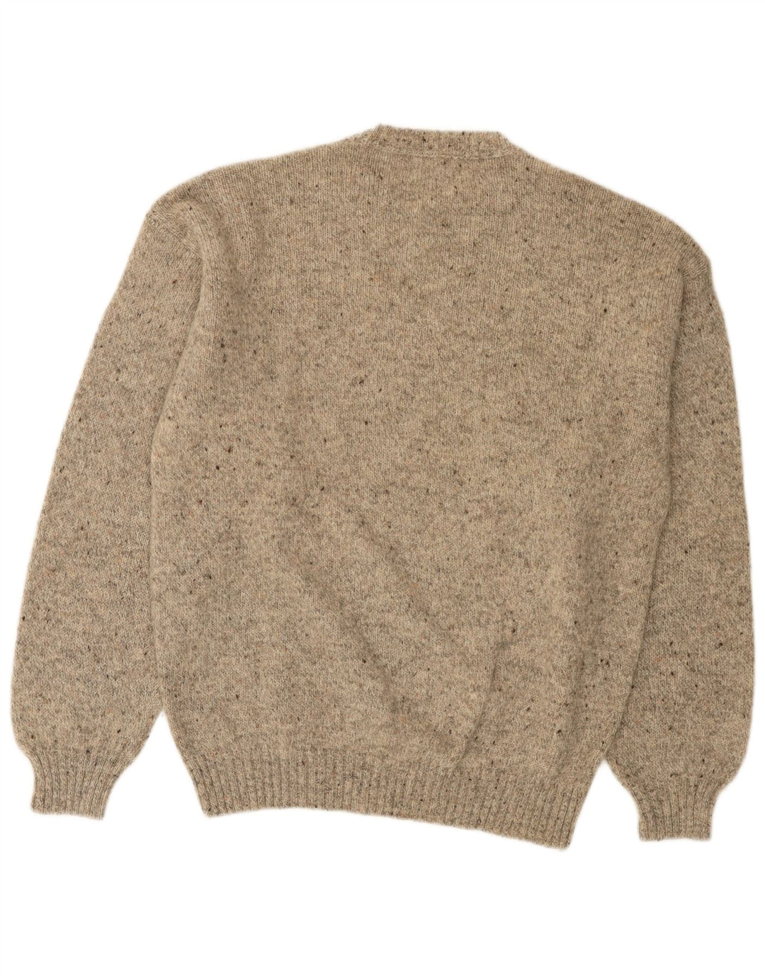 Les Copains Herre Crew Neck Jumper Sweater IT 50 Medium Grey Flecked Wool