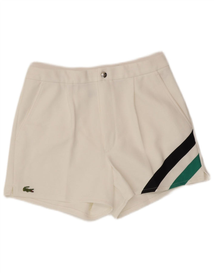 LACOSTE Chino Shorts til mænd W32 Medium White Polyester