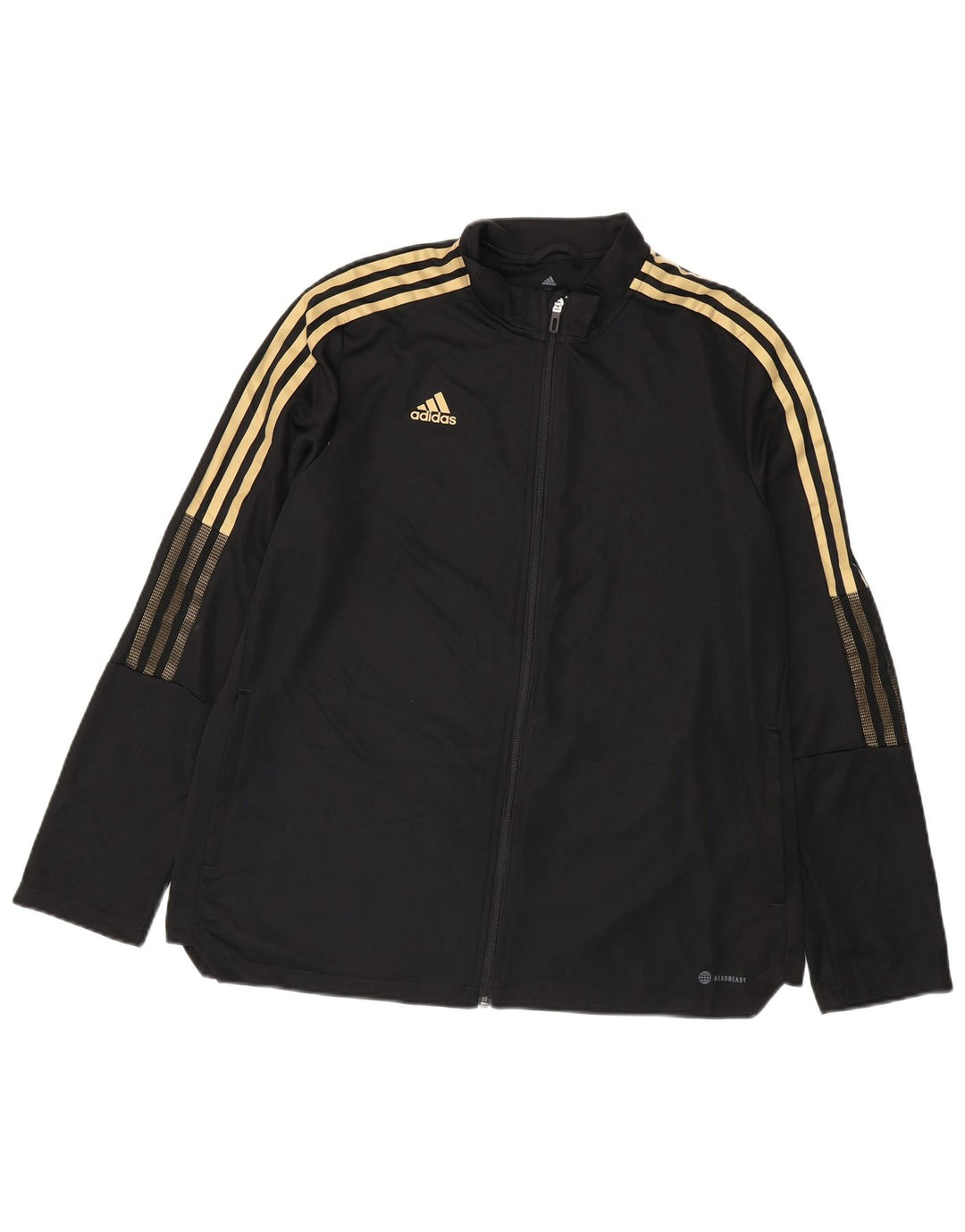 ADIDAS Aeroready træningsdragt topjakke til kvinder UK 24/26 2XL sort polyester