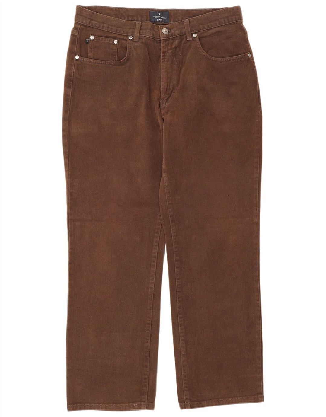 Trussardi Straight Jeans til mænd W34 L30 brun bomuld