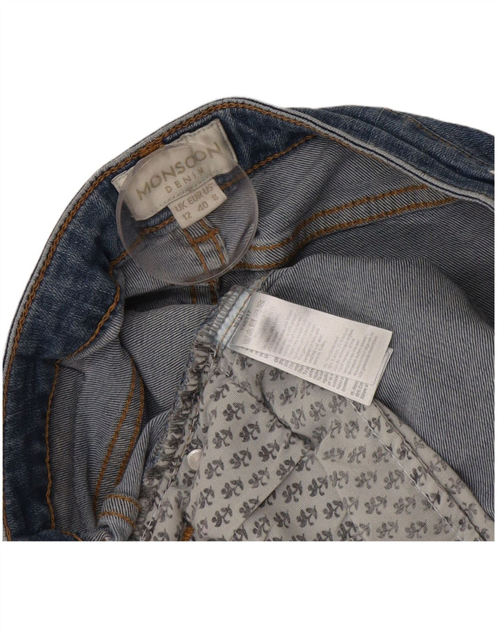 Monsoon Dame Flared Jeans UK 12 Medium W30 L31 Blå Bomuld