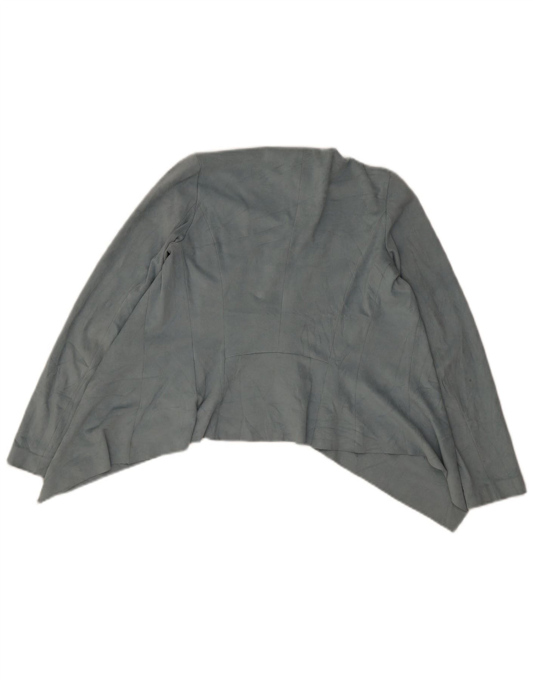 Zara Dame Asymmetrisk Cardigan Top UK 6 XS Blå Polyester