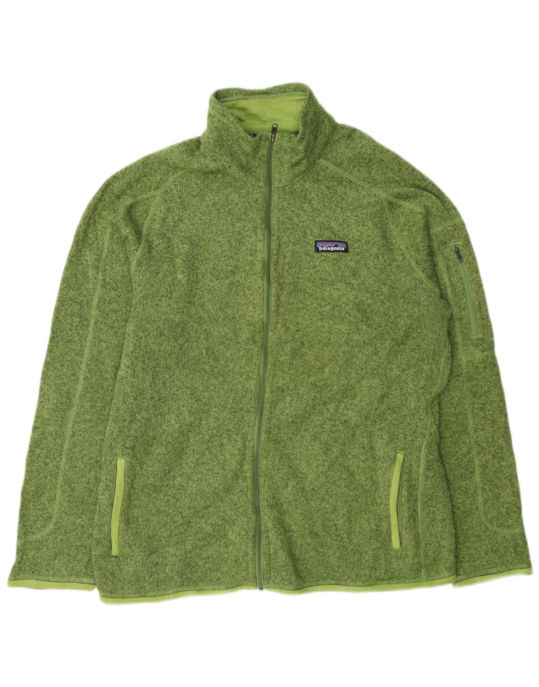 Patagonia Herre træningsdragt Topjakke XL Grøn Flecked Polyester