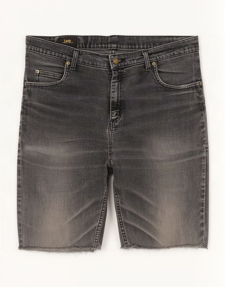 Lee Mens Brooklyn Denim Shorts W36 Large Grå Bomuld