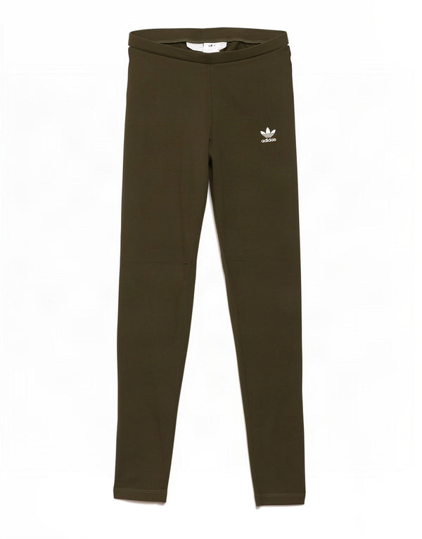 Adidas Dame Grafiske Leggings UK 10 Small Khaki Colourblock Bomuld