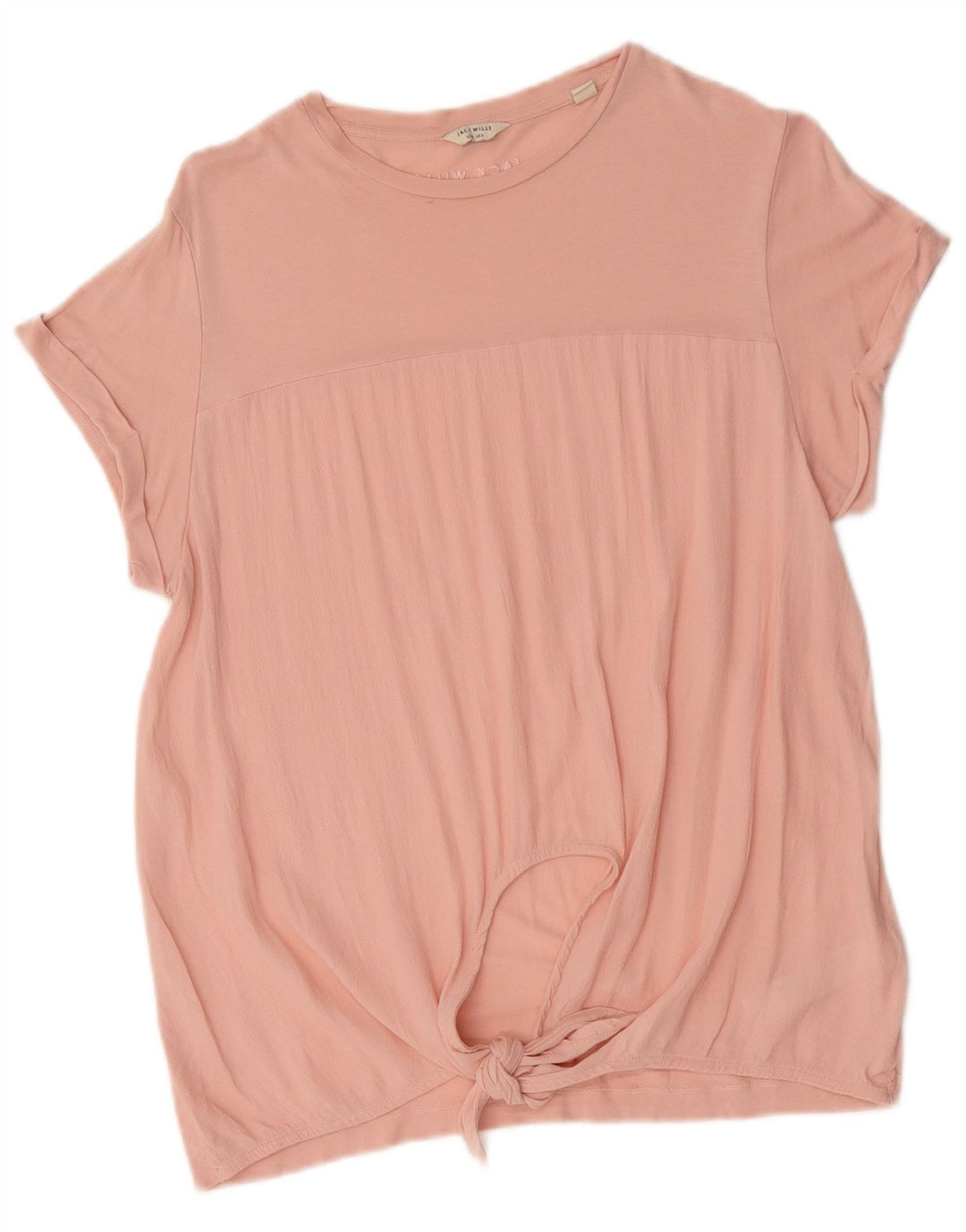 Jack Wills Dame Oversized T-Shirt Top UK 10 Small Pink Viscose