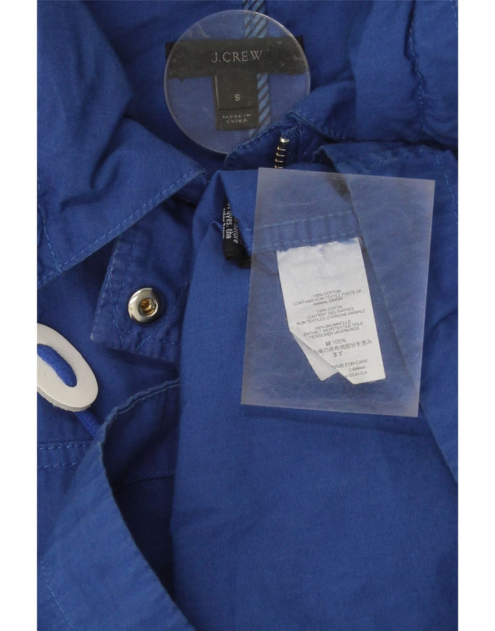 J. CREW Womens Oversized Parka Jacket UK 10 Small Blue Cotton Vintage J. Crew and Second-Hand J. Crew from Messina Hembry 