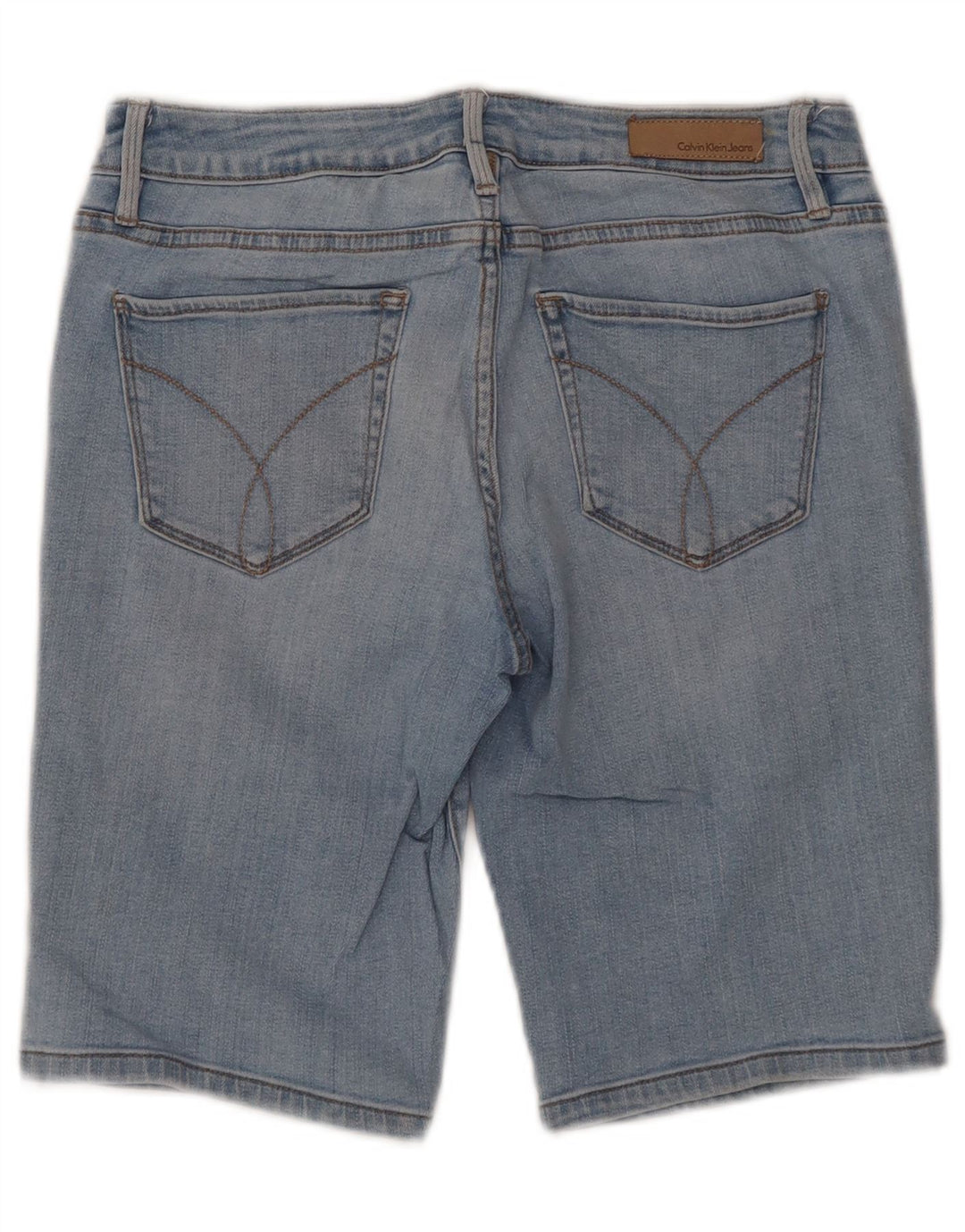 CALVIN KLEIN denimshorts til kvinder W26 Små blå bomuld