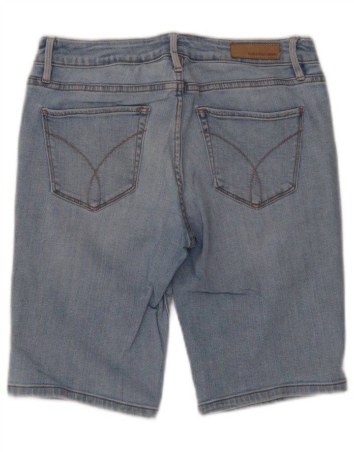 CALVIN KLEIN denimshorts til kvinder W26 Små blå bomuld