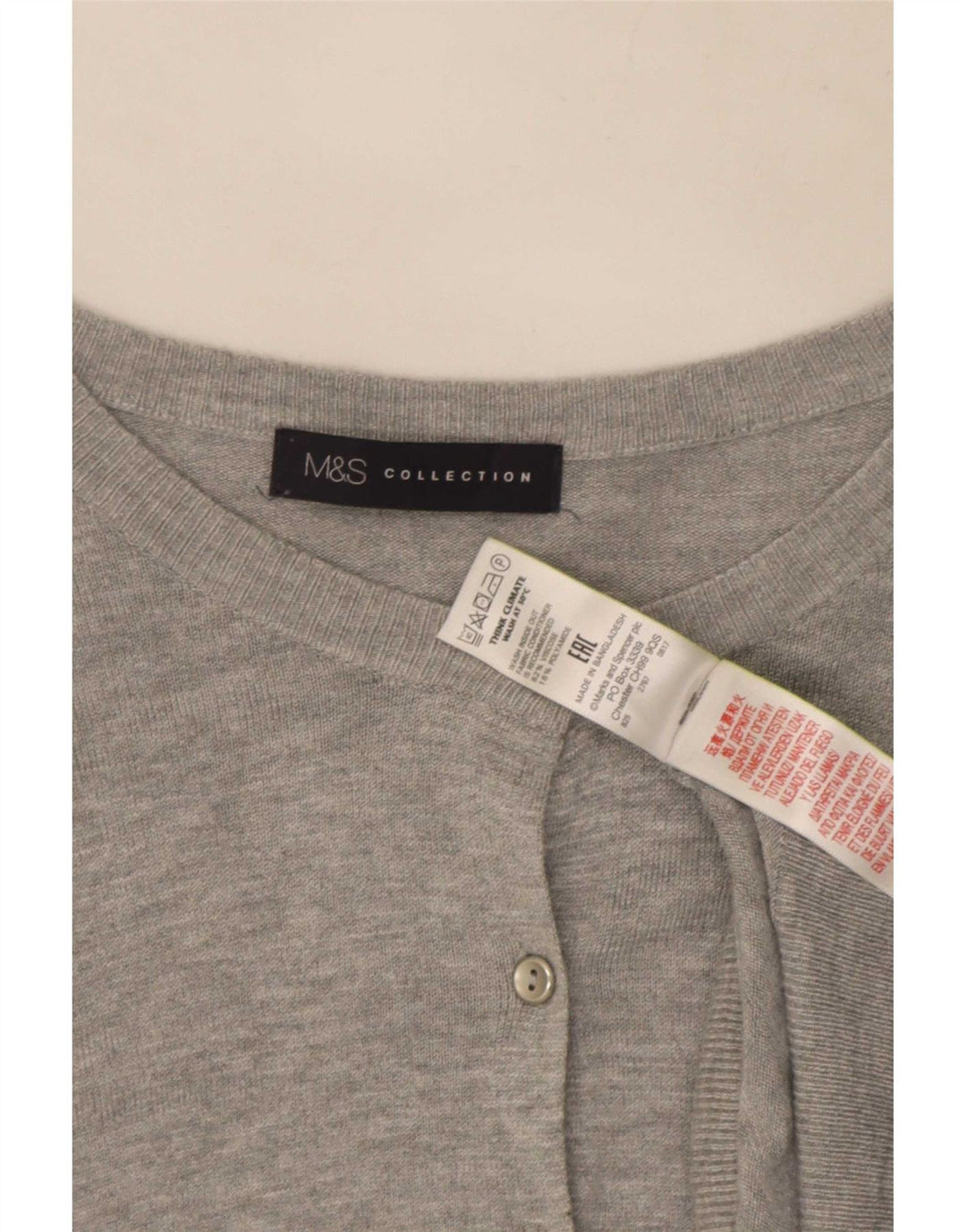 Marks & Spencer Dame Cardigan Sweater UK 16 Large Grey Viscose