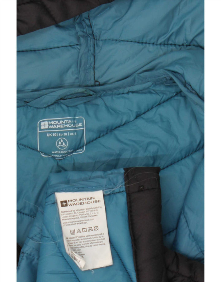 Mountain Warehouse Dame Kortærmet Polstret Jakke UK 10 Lille Sort