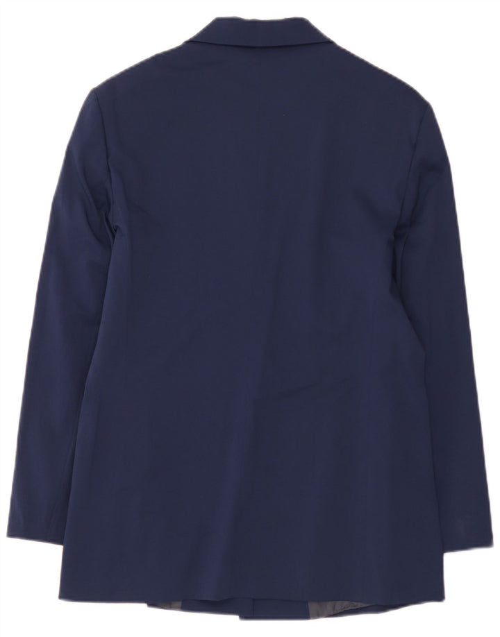 Benetton Dame Overfrakke IT 44 Medium Navy Blue Polyester