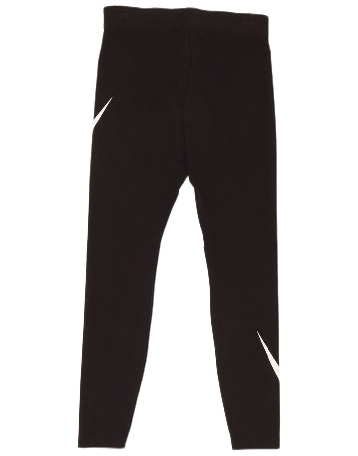 Nike Dame Grafiske Leggings UK 12 Medium Sort