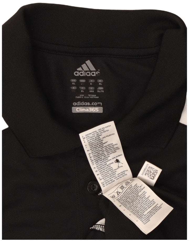 Adidas Herre Climalite Polo Shirt XL Sort Colourblock Polyester