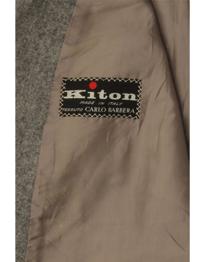 KITON Womens Double Breasted Blazer Jacket IT 44 Medium Grey Vintage Kiton and Second-Hand Kiton from Messina Hembry 