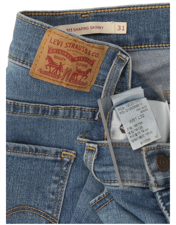 LEVI'S Dame 311 Shaping Skinny Jeans W31 L32 Blå Bomuld