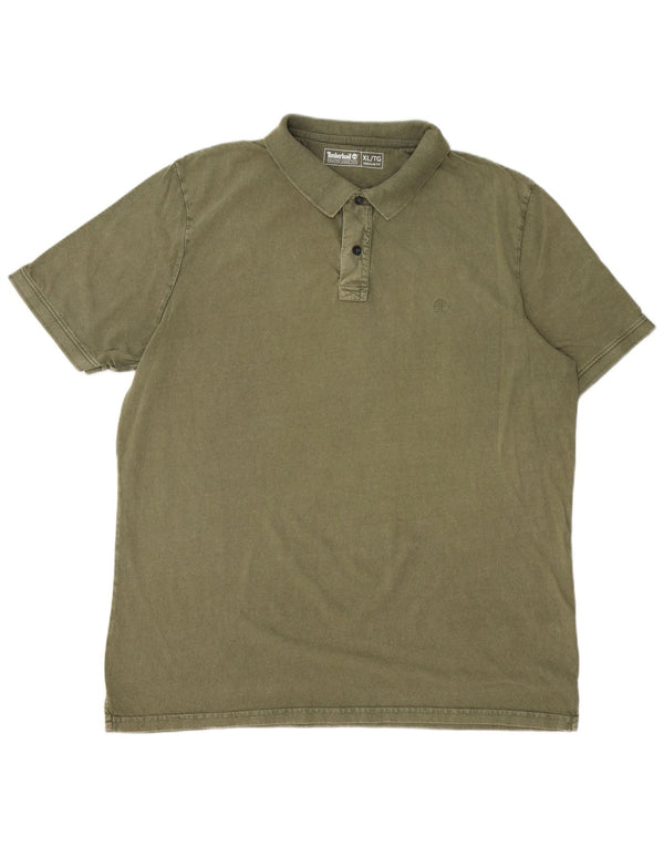 Timberland Herre Regular Fit Polo Shirt XL Khaki Bomuld