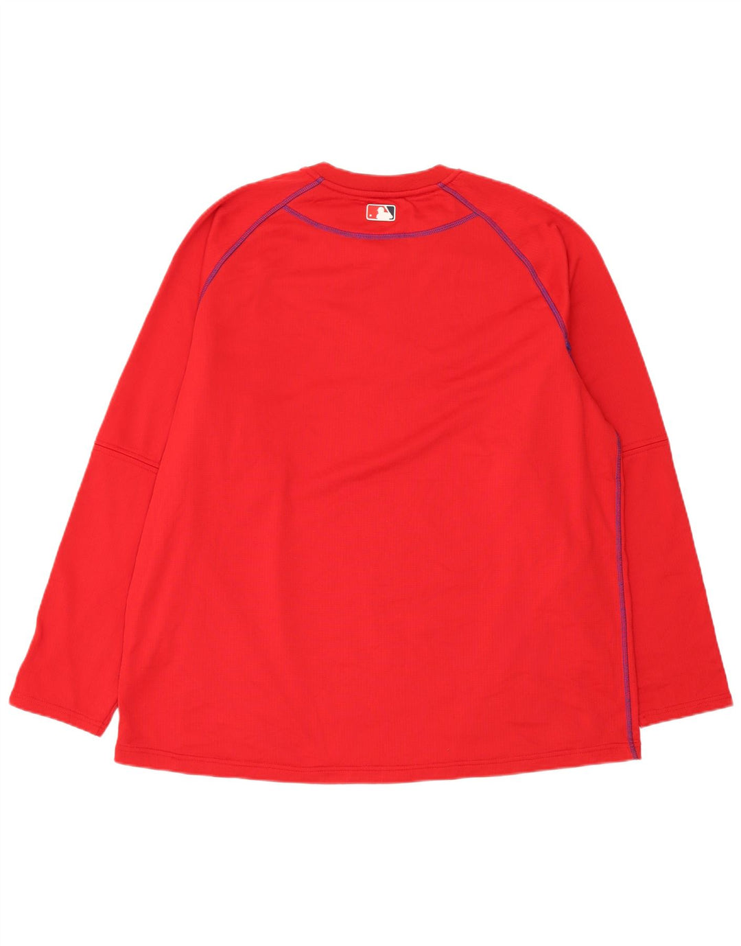 Majestic Mens Washington Nationals Top Langærmet XL Rød Polyester