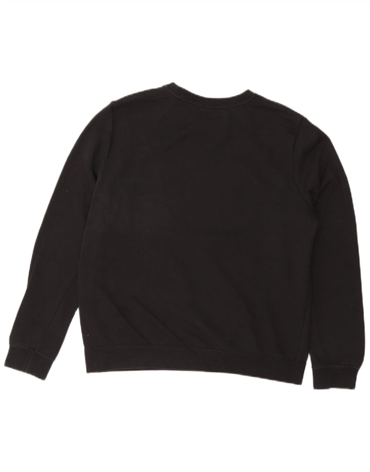 NIKE Graphic Sweatshirt Jumper UK 14 Medium Sort Bomuld