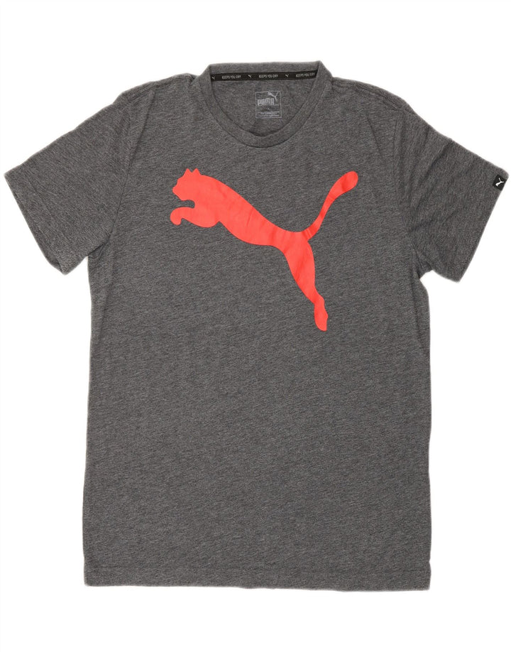 Puma Herre grafisk T-shirt Top mellemgrå bomuld