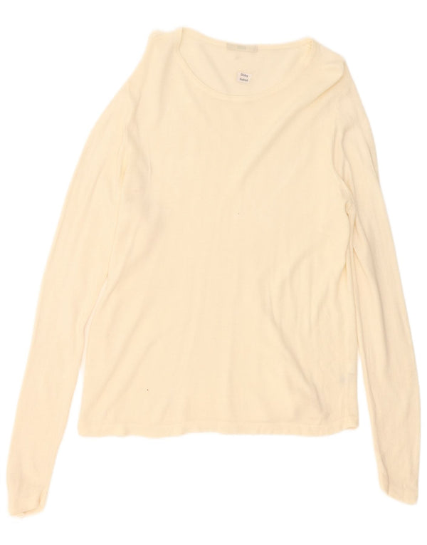 Marks & Spencer Dame Top Langærmet UK 16 Stor Beige Akryl
