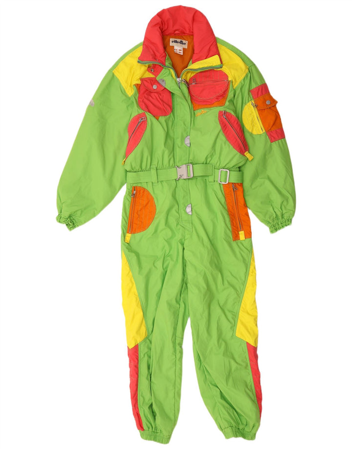 Ellesse Dame Oversized Ski Jumpsuit IT 46 Large Green Colourblock
