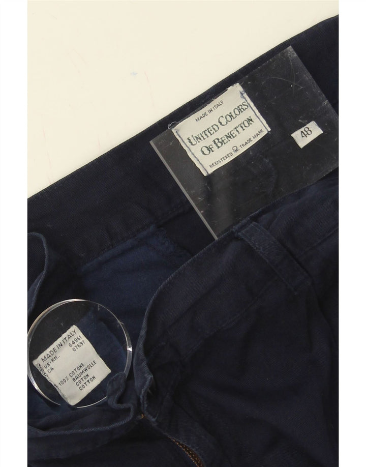 BENETTON Mens Pegged Chino Shorts IT 48 Medium W32  Navy Blue Cotton Vintage Benetton and Second-Hand Benetton from Messina Hembry 