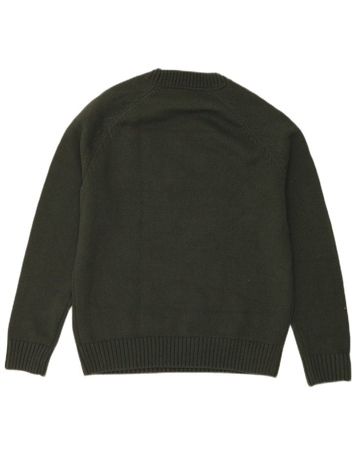 Joules Herre Grafisk Crew Neck Jumper Sweater Medium Grøn Akryl