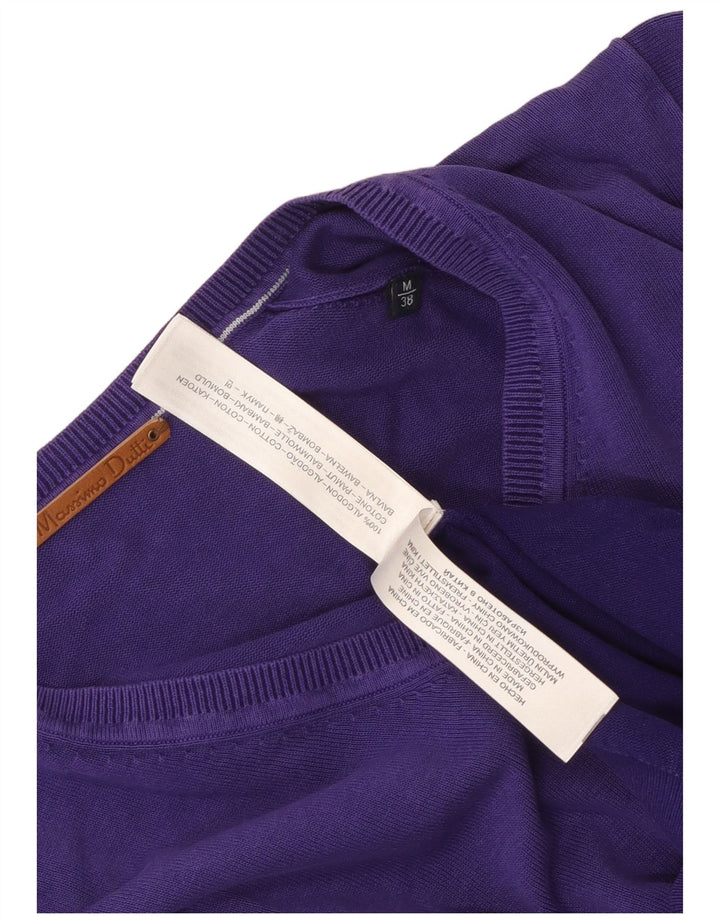 Massimo Dutti Herre V-hals sweater Medium Lilla Bomuld