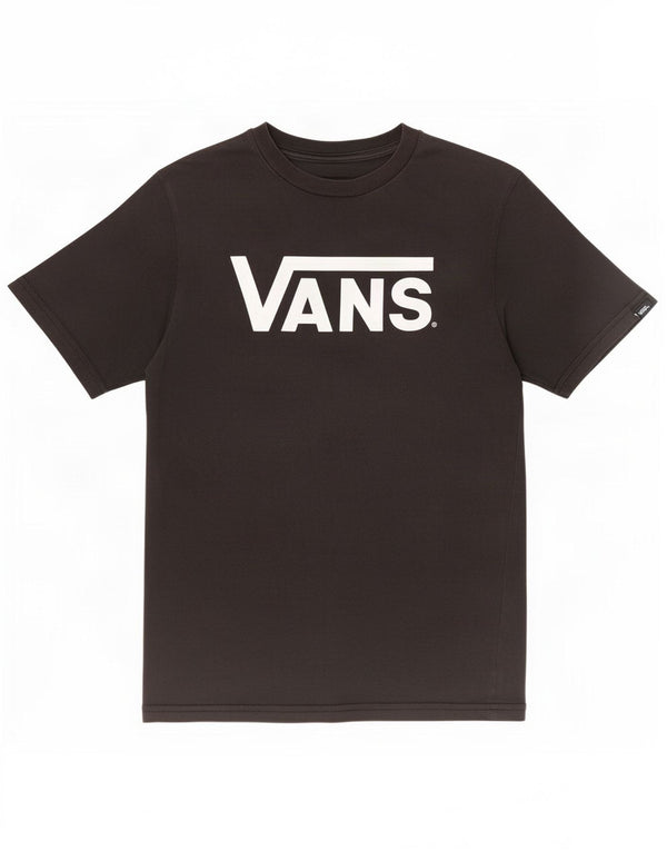 Vans Dame Classic Fit Grafisk T-Shirt Top UK 12 Medium Sort Bomuld