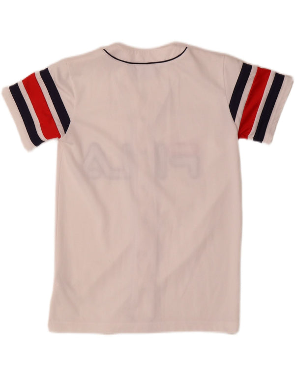 Fila Herre Grafisk Jersey Top 2XS Hvid Colourblock Polyester